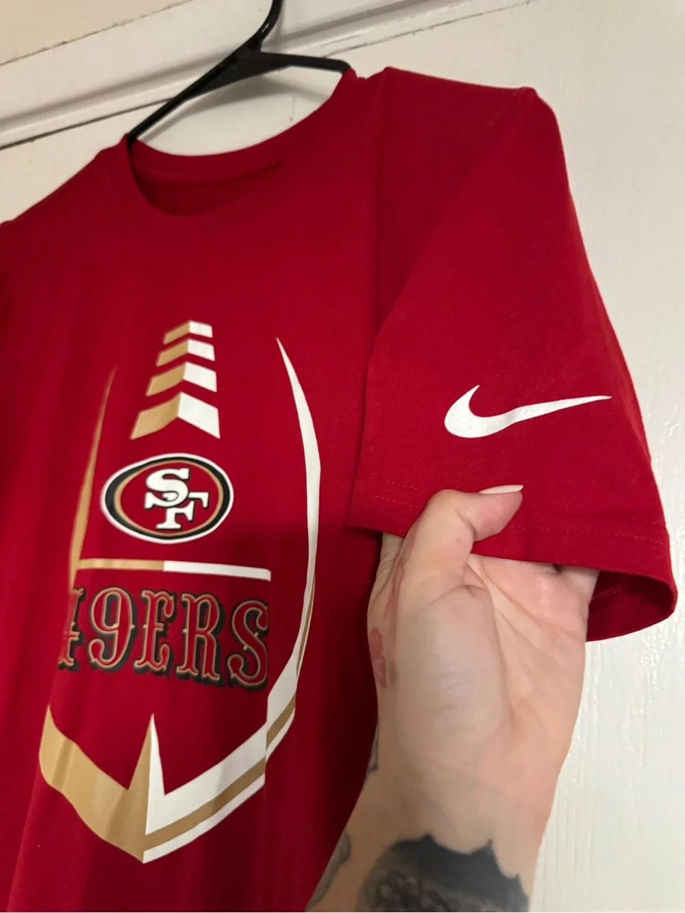 Nike Red Graphic T-Shirt with White Accent